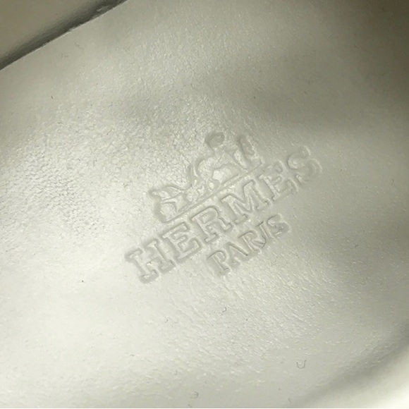 Authentic HERMES Swift Printed Peinture Quicker Sneakers White Black 38 shoes - Picture 11 of 13